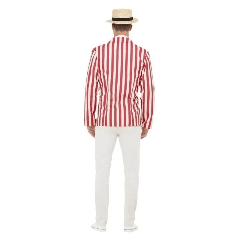 20s Barber Shop Costume Adult Red White Suit