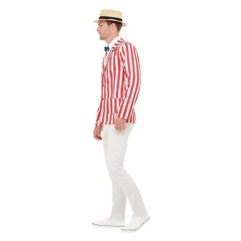 20s Barber Shop Costume Adult Red White Suit