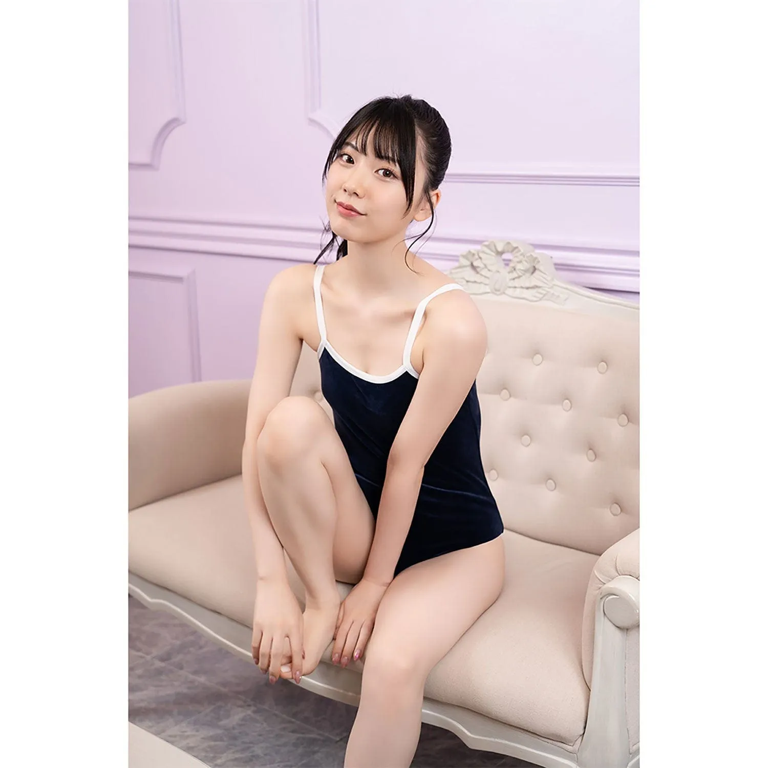 AandT - Fluffy and Cute School Swimsuit Costume (Navy Blue)