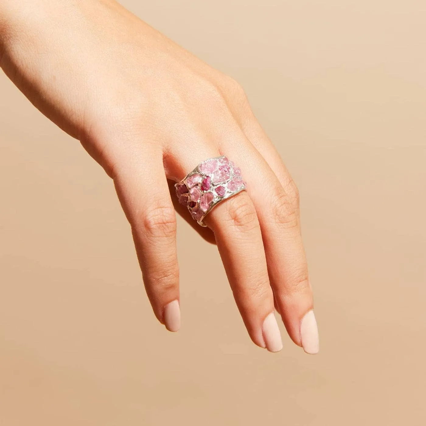 Alcina Ruby Pink Sapphire Silver Ring