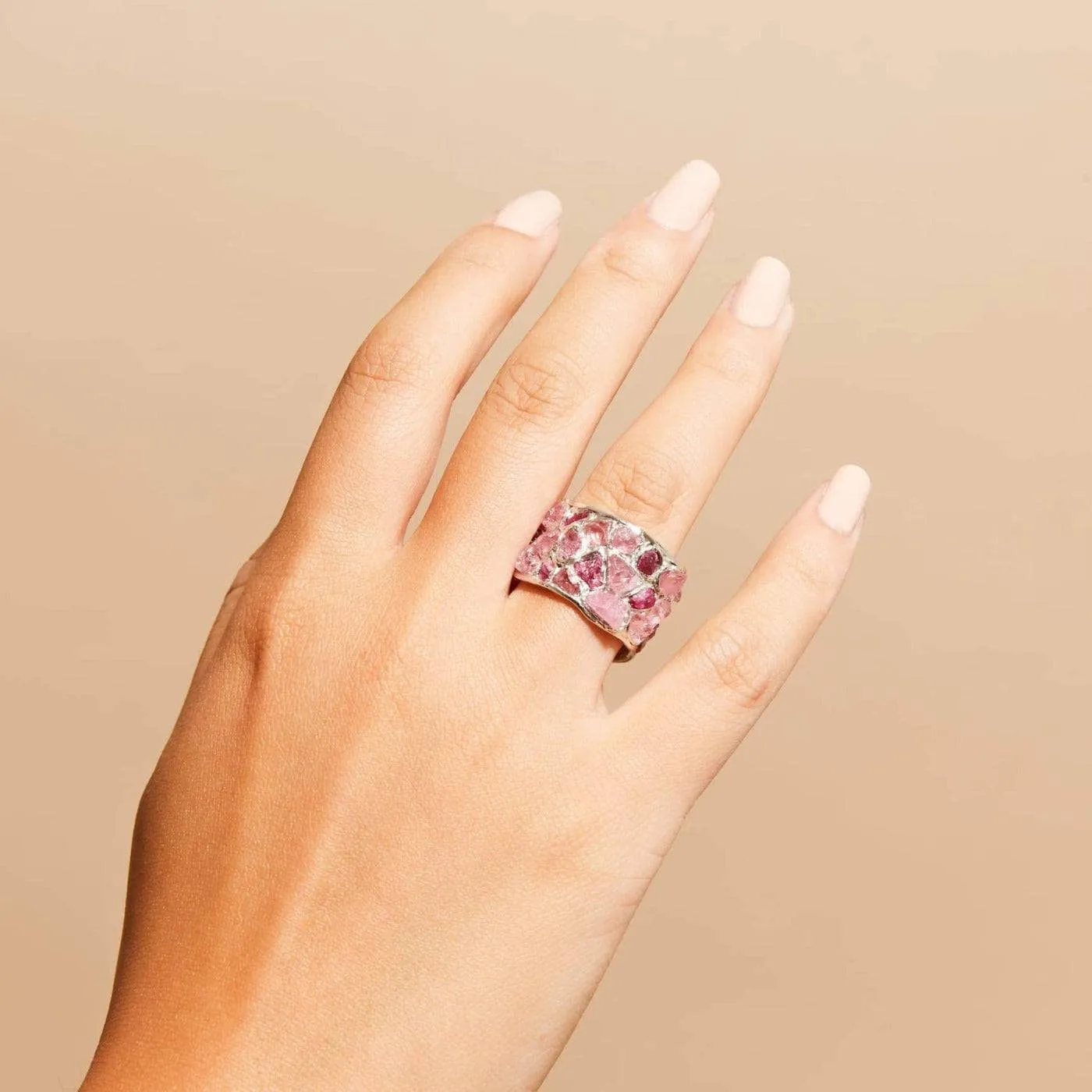 Alcina Ruby Pink Sapphire Silver Ring