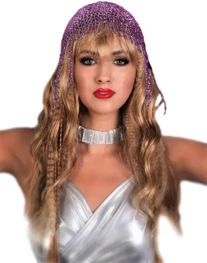 Arsimus Beaded Mesh Gypsy Flapper Cleopatra Boho Cap