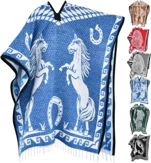 Artisans Bazaar Mexican Poncho Sarape Aztec Men Hombre Mexico Gabanes Mexicanos Western Cowboy Costume Adulto Jorongos