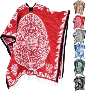 Artisans Bazaar Mexican Poncho Sarape Aztec Men Hombre Mexico Gabanes Mexicanos Western Cowboy Costume Adulto Jorongos