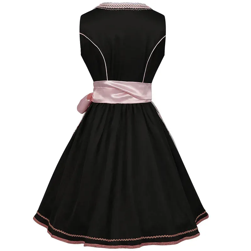 Authentic Bavarian Dirndl Dress for Oktoberfest Cosplay & Halloween