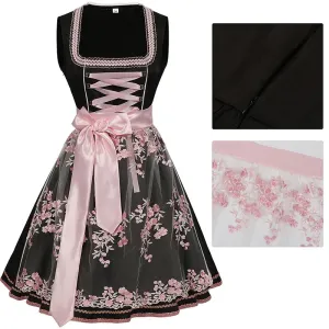 Authentic Bavarian Dirndl Dress for Oktoberfest Cosplay & Halloween