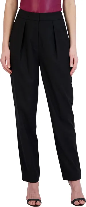 BCBGMAXAZRIA Women's Faux Leather Pant Pocket Wide Leg Trouser