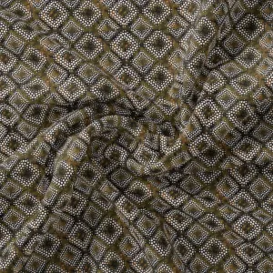 Beautiful Geometric Diamond Cut Glass Digital Printed Fabric
