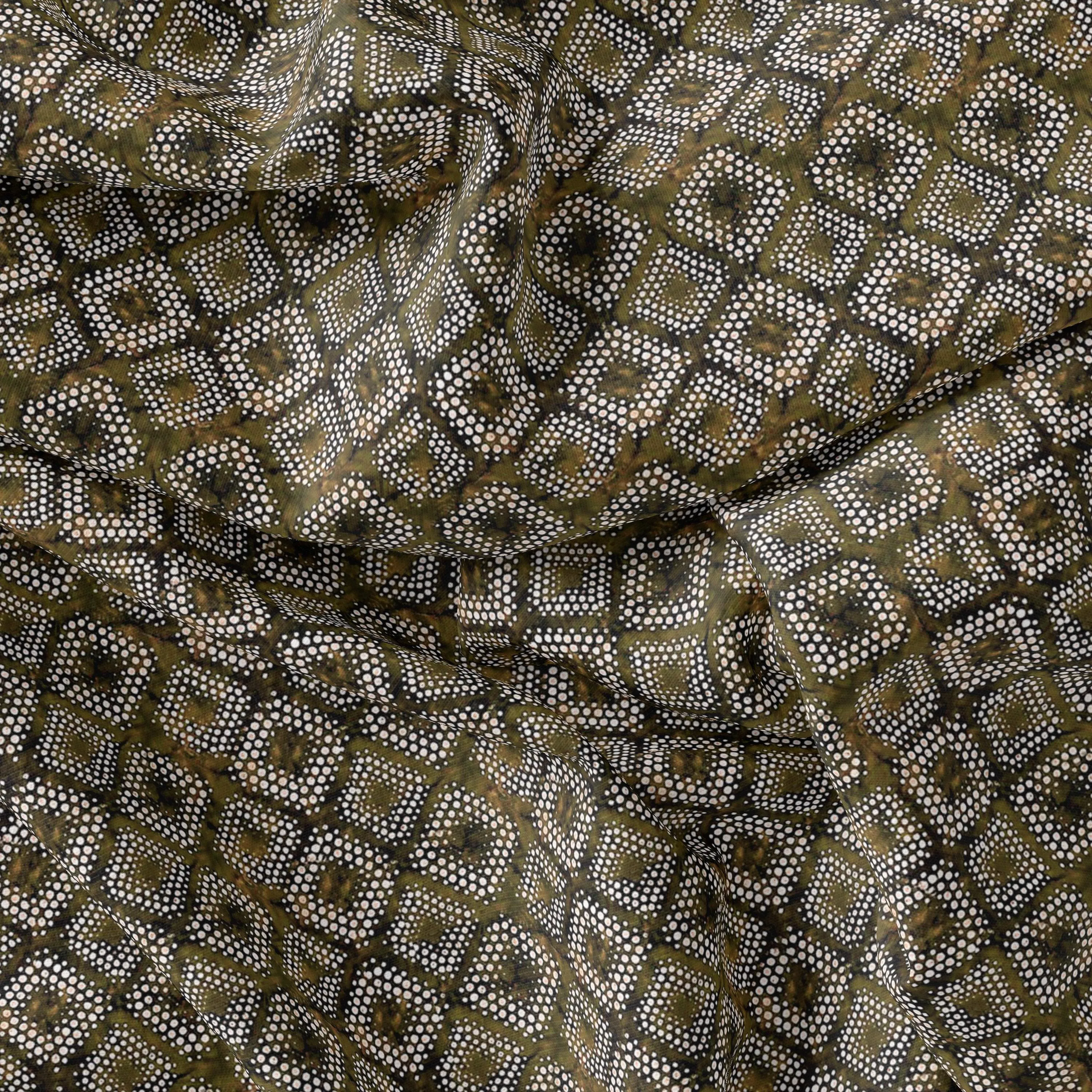 Beautiful Geometric Diamond Cut Glass Digital Printed Fabric