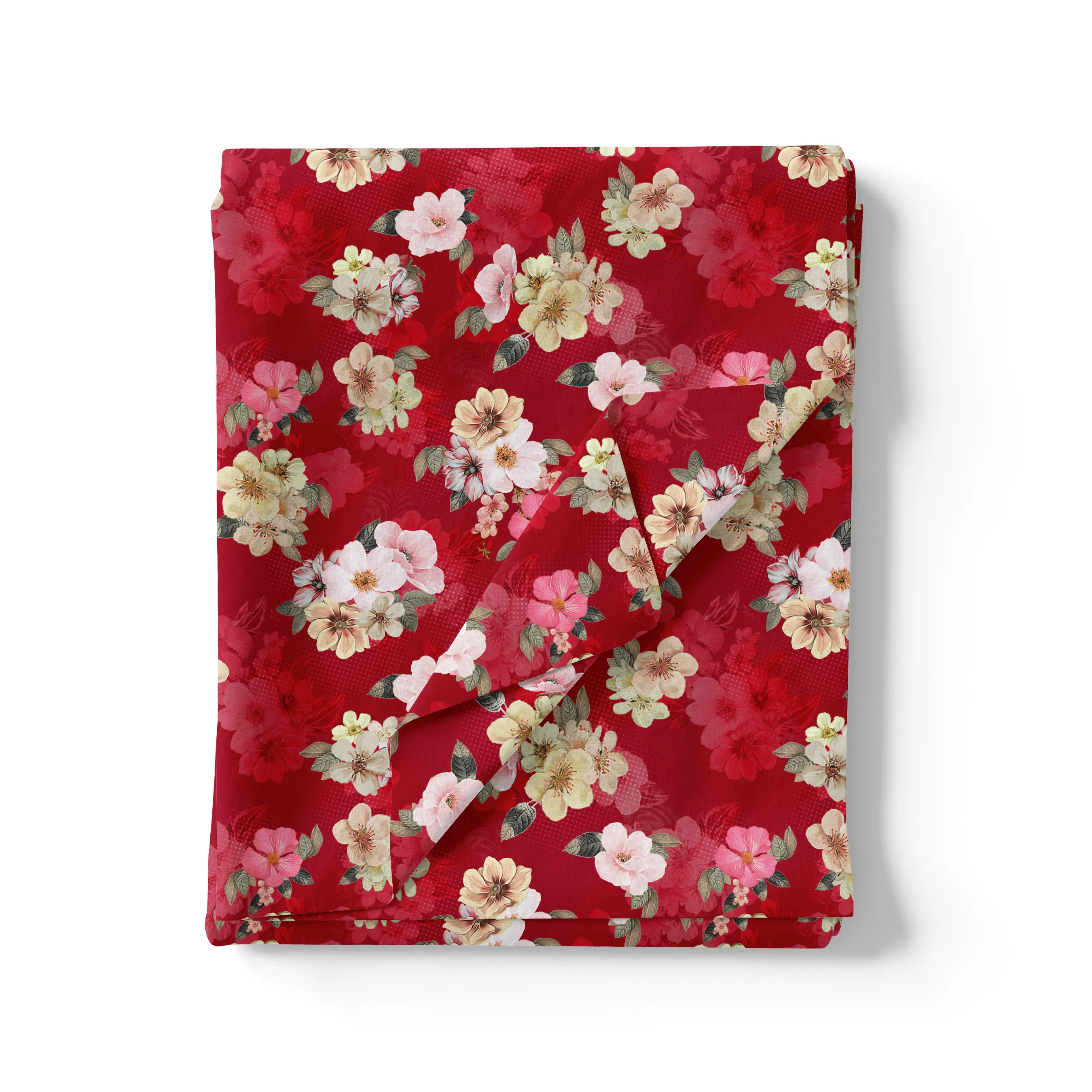 Big Narcissus Multi Colour Flower Digital Printed Fabric
