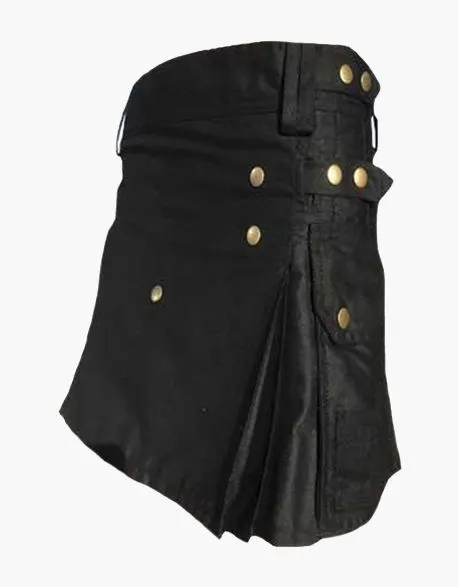 BLACK WOMEN UTILITY KILT
