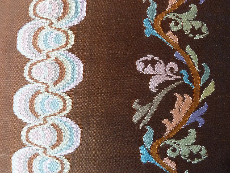 Burmese Silk Pillow Chocolate Peach