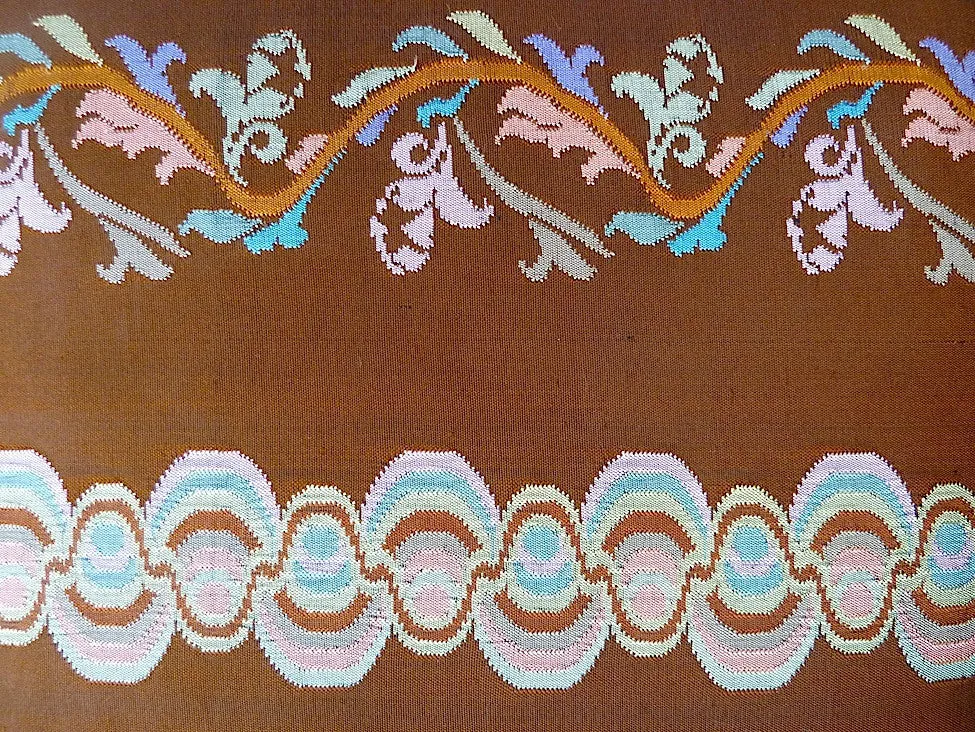 Burmese Silk Pillow Chocolate Peach