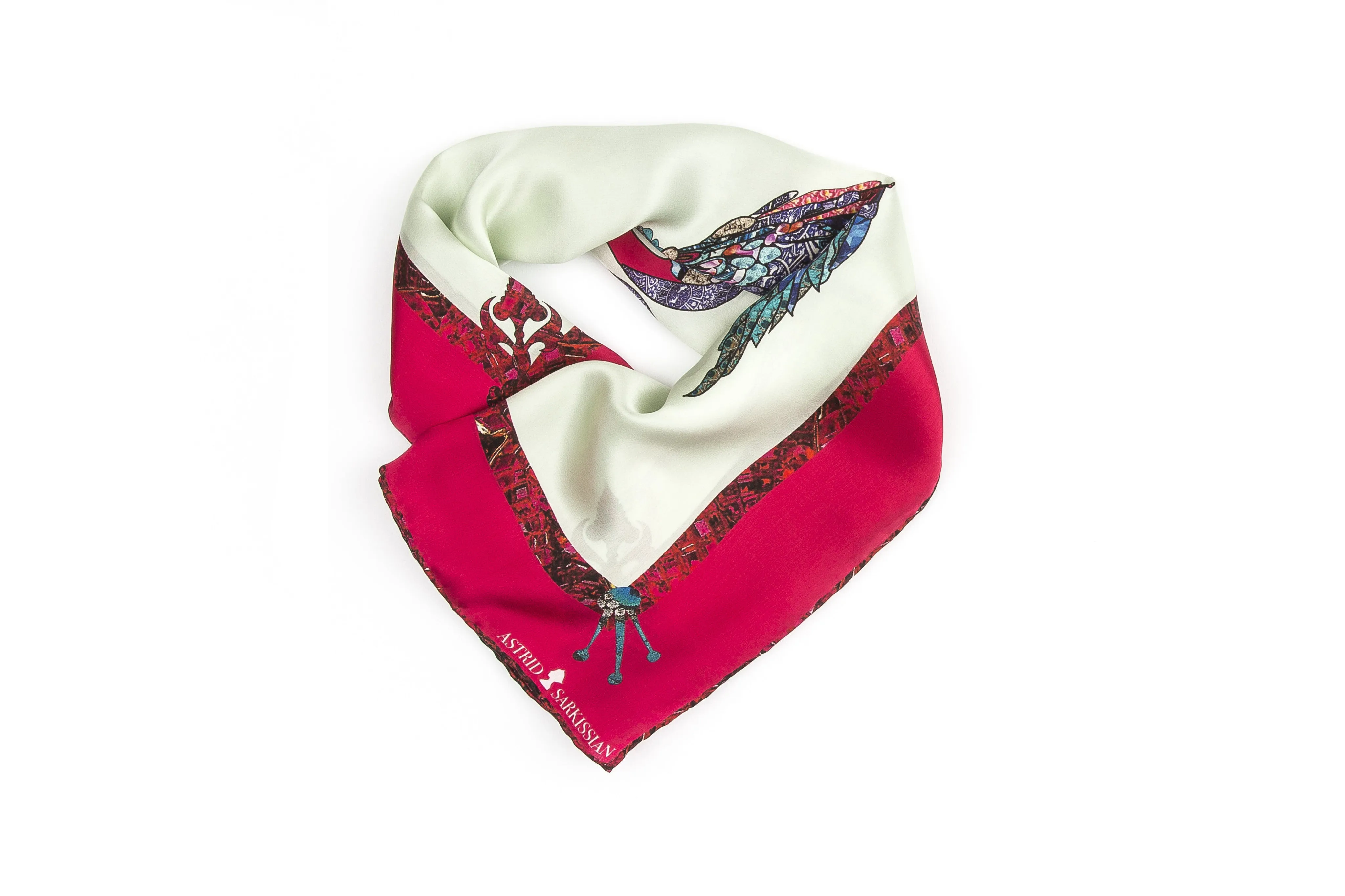 Flamingo Pink Silk Satin Bandana