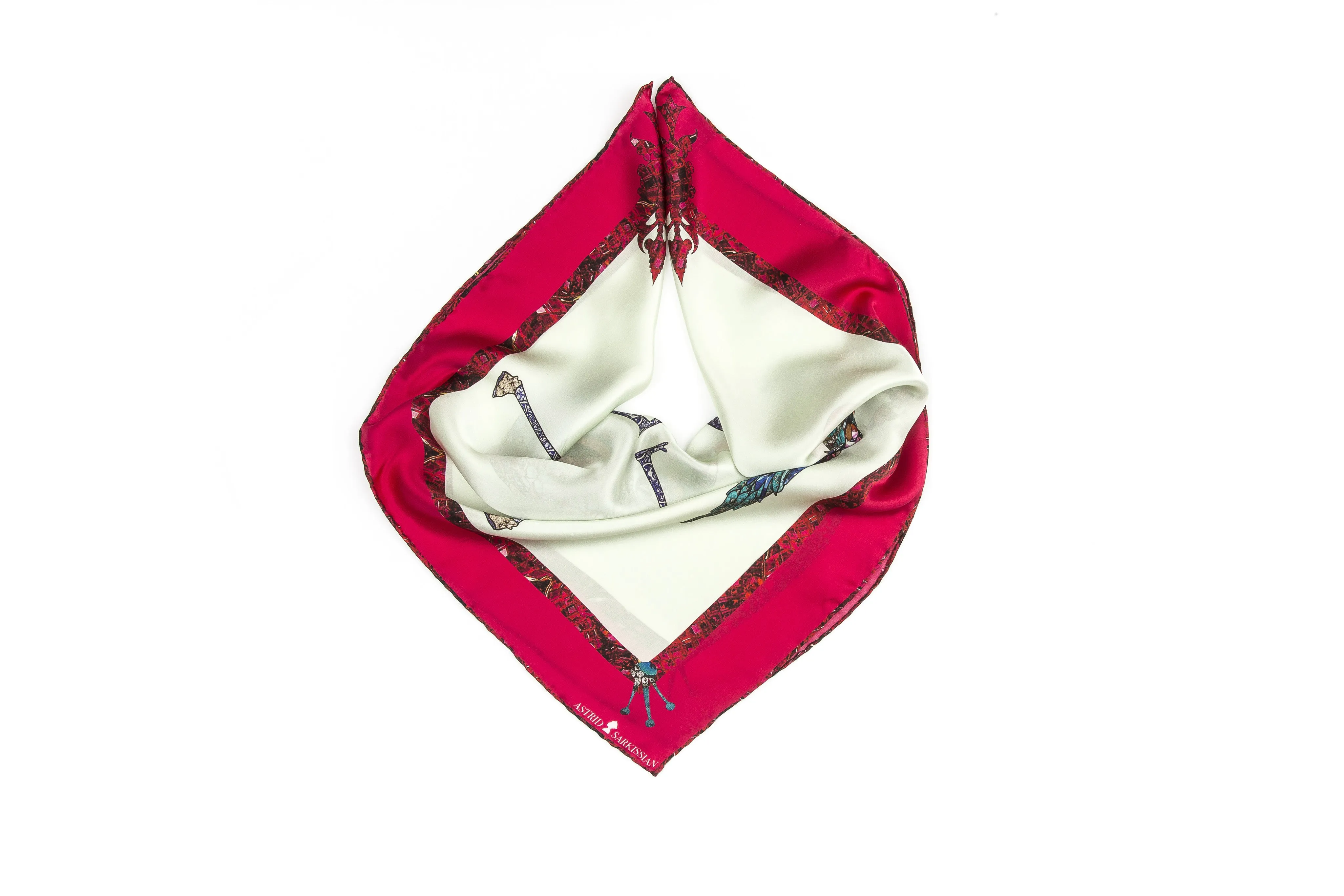 Flamingo Pink Silk Satin Bandana