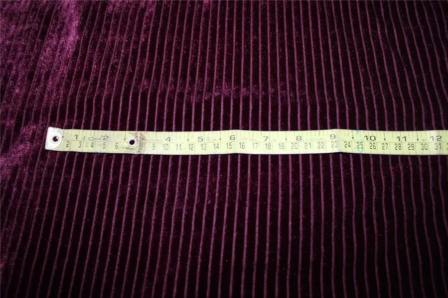 Knitted velvet stripe purple color fabric 60&quot; wide