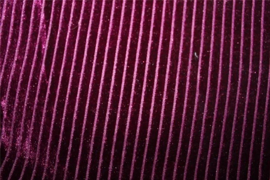 Knitted velvet stripe purple color fabric 60&quot; wide