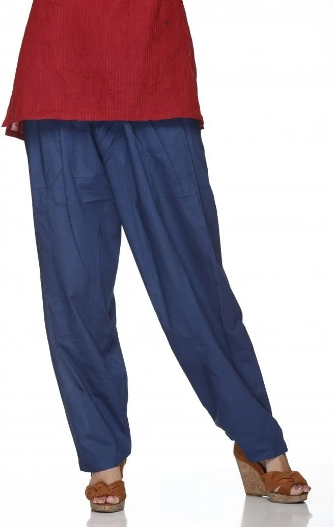 ladyline Plain Cotton Salwar Pants with Drawstring Closure Indian Baggy Pants for Women Yoga