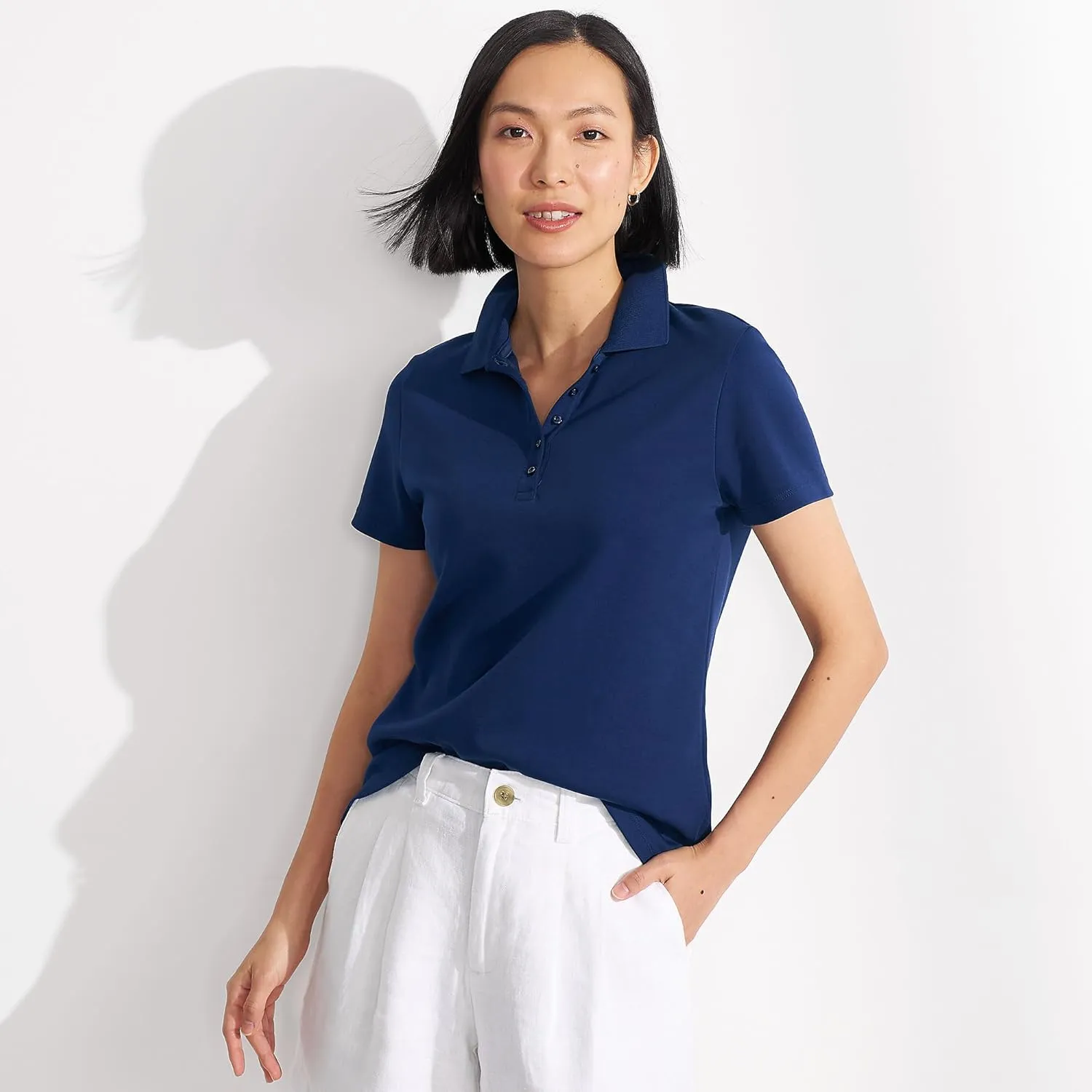 Lands' End Women's American-Grown Supima Cotton Polo Shirt