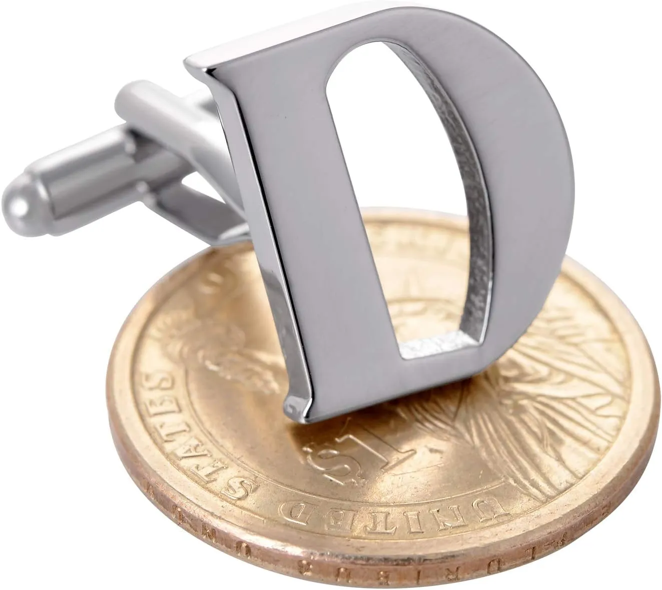 Men's Alphabet Cufflinks 1 Pair with Gift Box