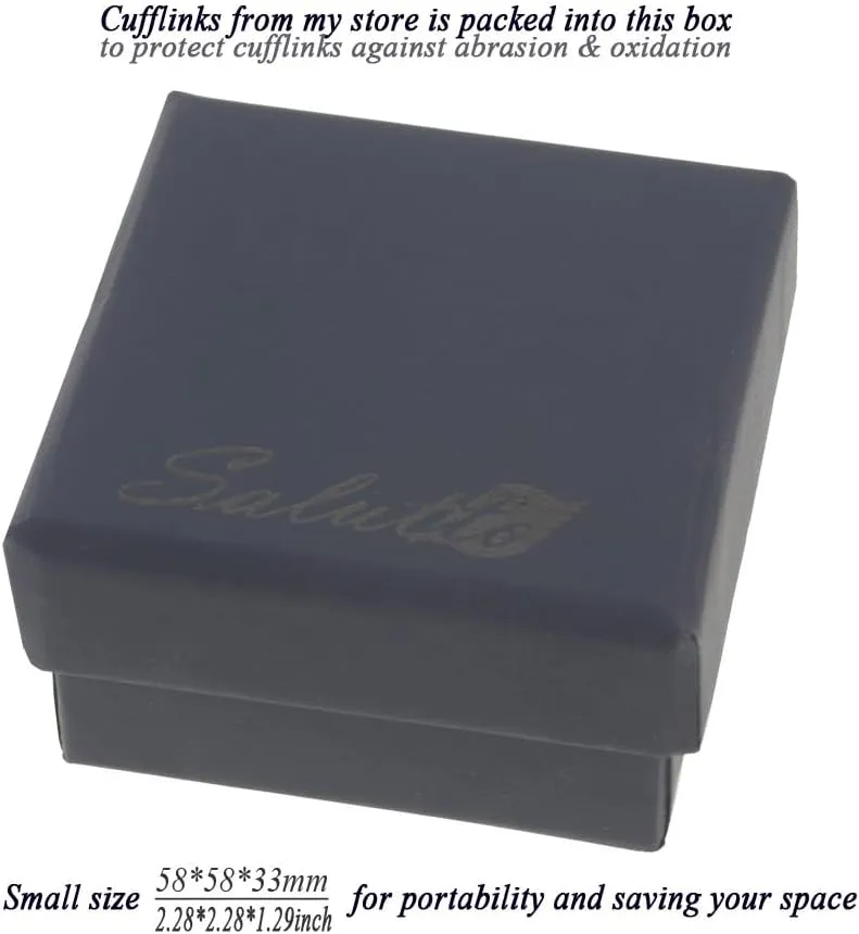 Men's Gold Alphabet Cufflinks 1 Pair with Gift Box