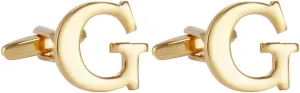 Men's Gold Alphabet Cufflinks 1 Pair with Gift Box
