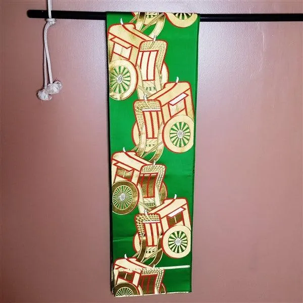 "Parade of Carts" Vintage Fukuro Obi