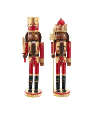 Red Gold Leaf Nutcrackers