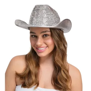 Rhinestone Cowboy Hat Sparkling Cowgirl Wild West Fancy Dress