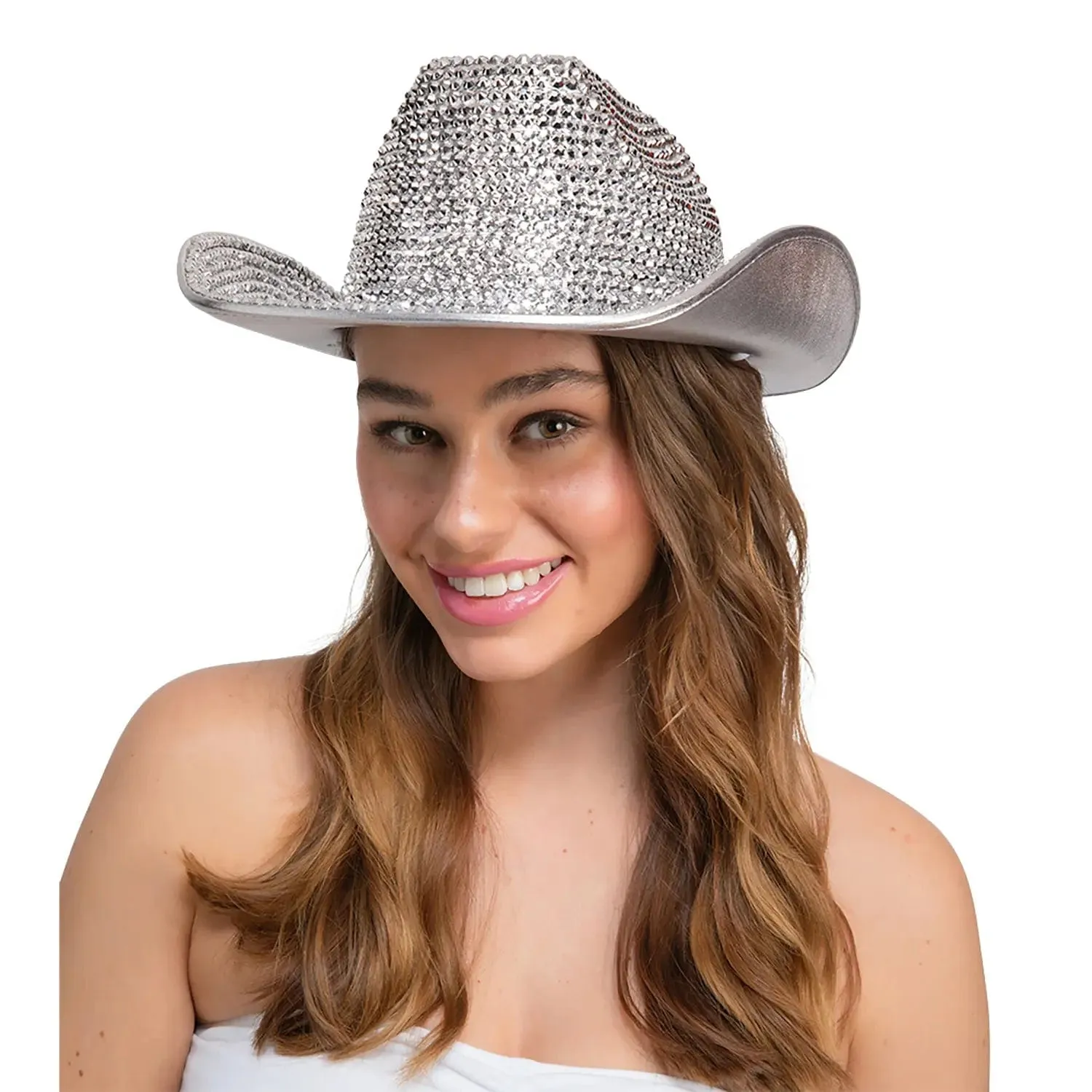 Rhinestone Cowboy Hat Sparkling Cowgirl Wild West Fancy Dress