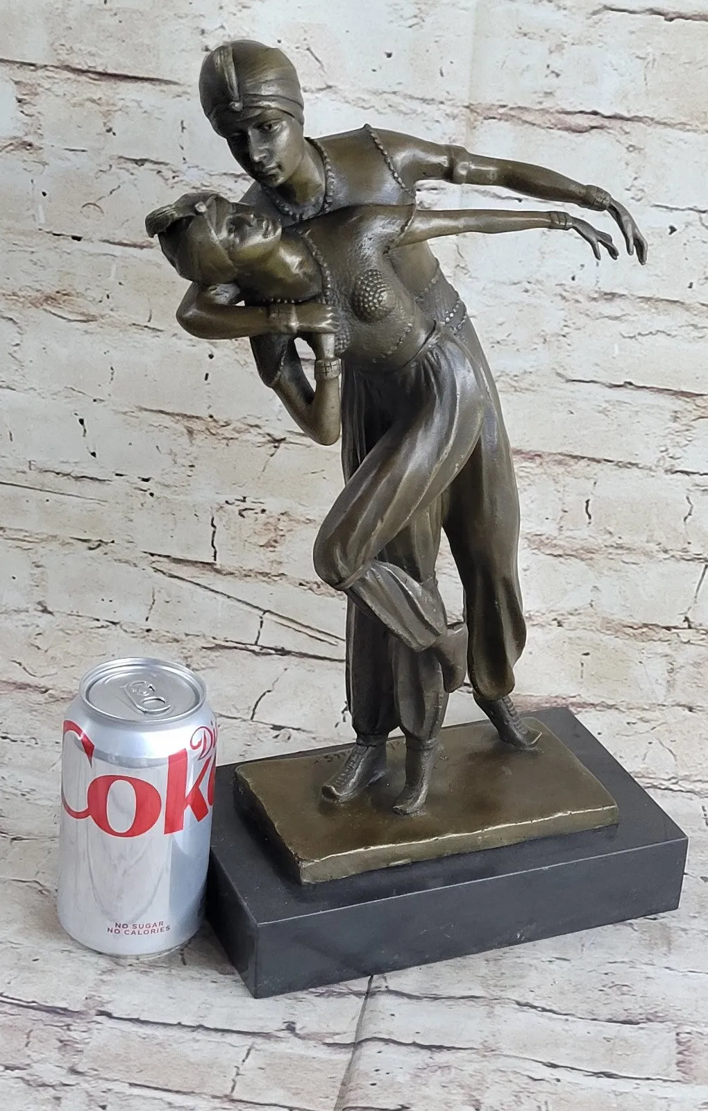 Signed: D.H.Chiparus Bronze Art Deco Dancer Statue `Arabian Night  the Dance`