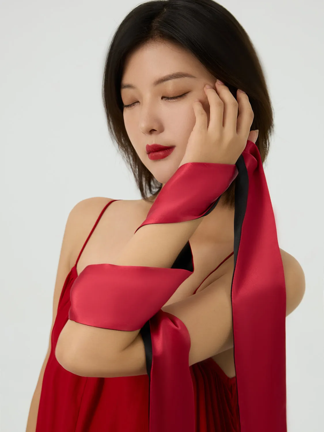 Silk Ribbon Sleep Eye Mask Blindfold