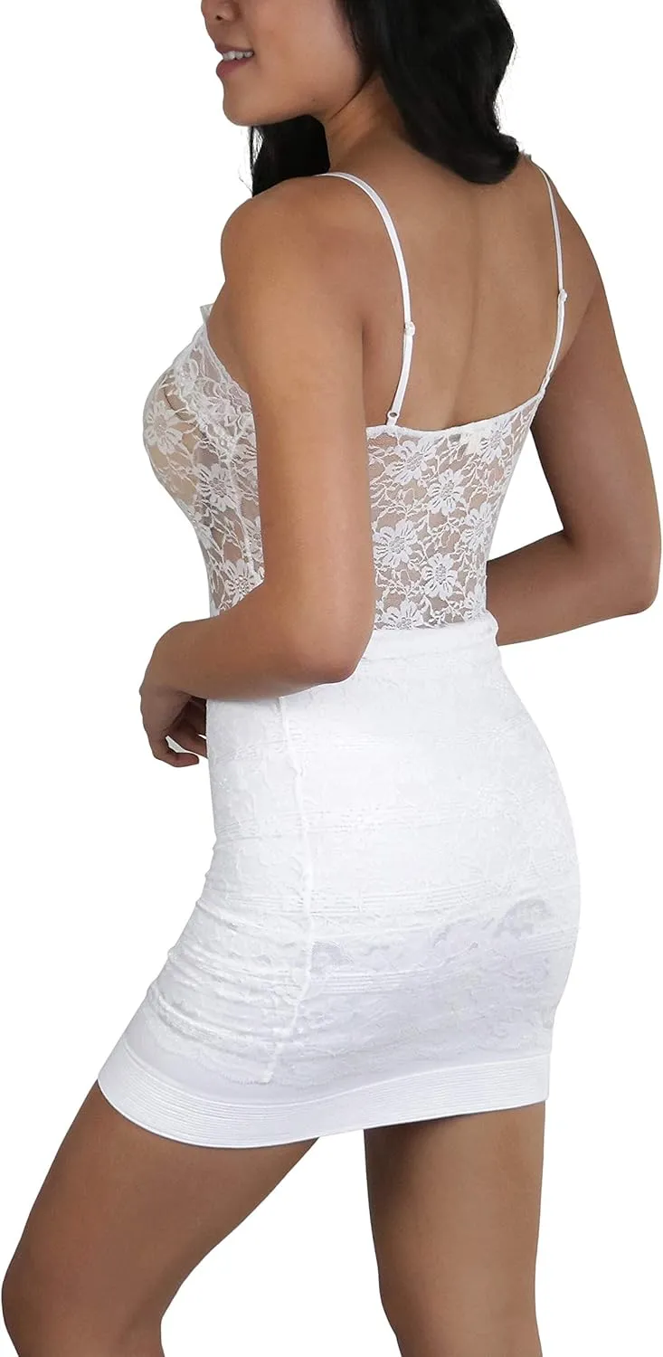 ToBeInStyle Womens Basic Layering Cotton Cami & Sheer Lace Camisoles