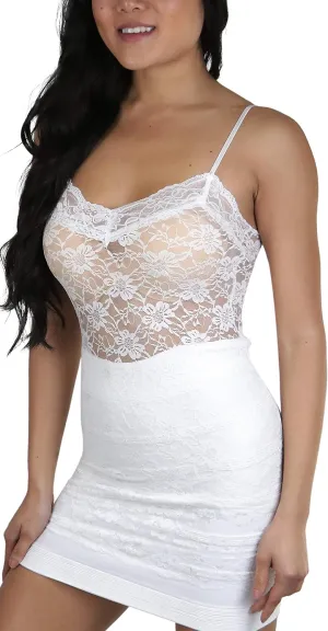 ToBeInStyle Womens Basic Layering Cotton Cami & Sheer Lace Camisoles