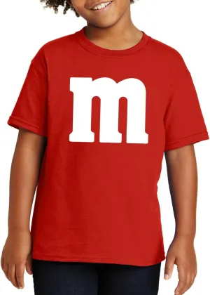 Veracco Letter M Halloween Costumes Youth T_Shirt Funny Halloween Team Group T-Shirt