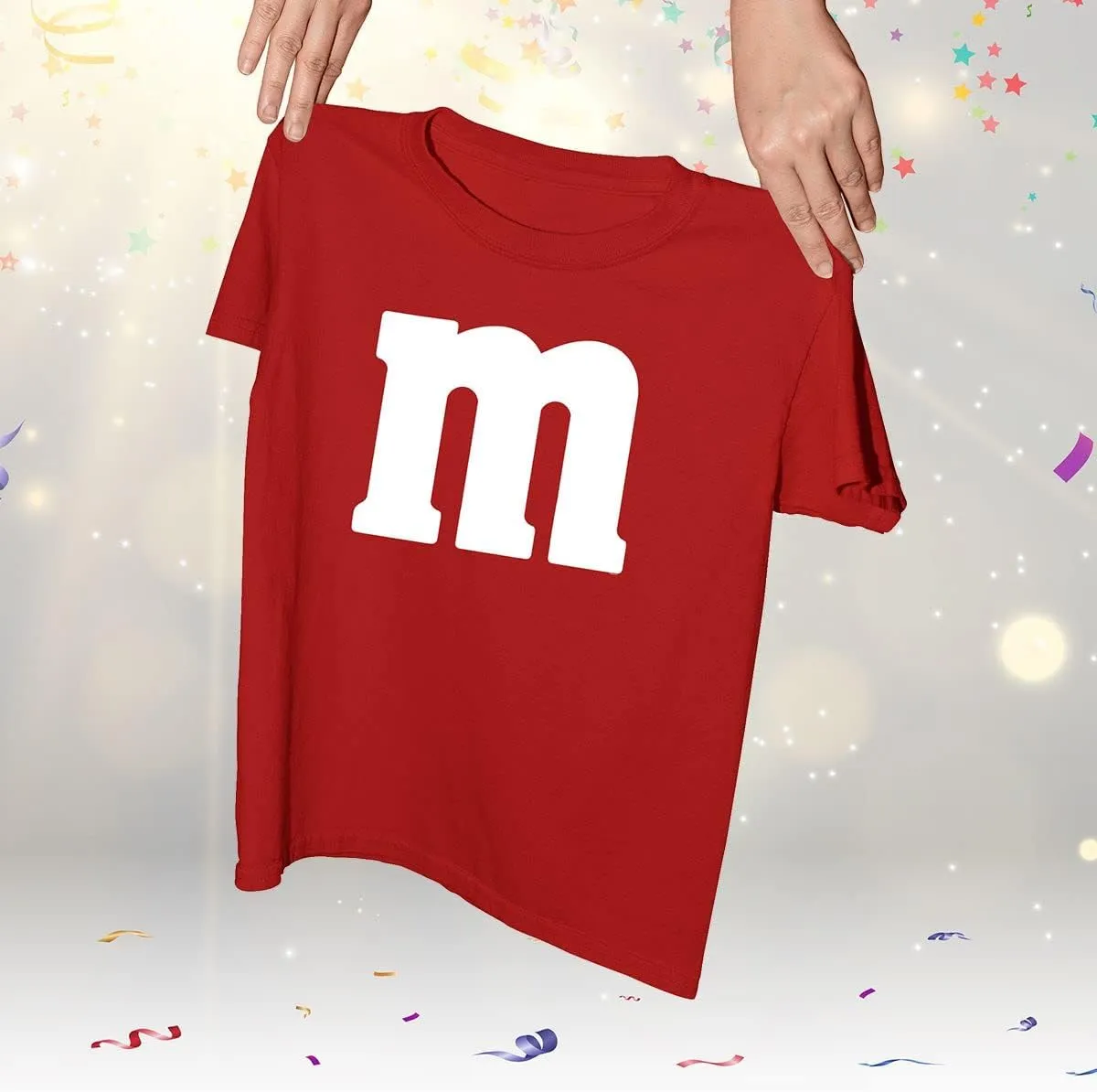 Veracco Letter M Halloween Costumes Youth T_Shirt Funny Halloween Team Group T-Shirt