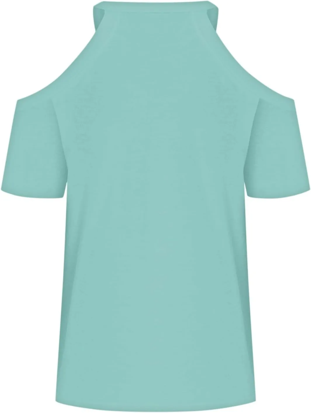 Womens Summer Cold Shoulder Tshirts Casual V Neck Tops Short Sleeve Loose Fit Blouse Trendy Solid Clothing 2025