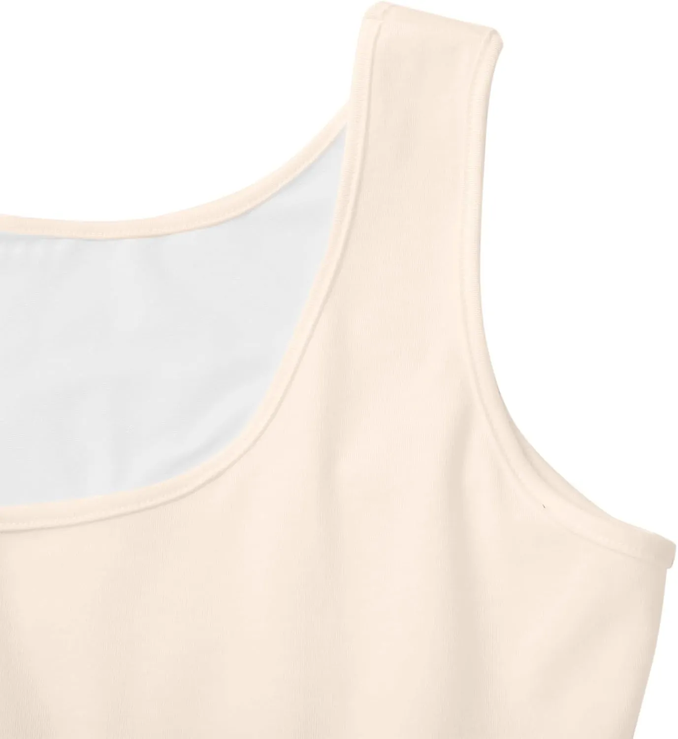 Women's Summer Dresses Scoop Neck Sleeveless A-Line Ribbed Knit Above Knee Tank Dress